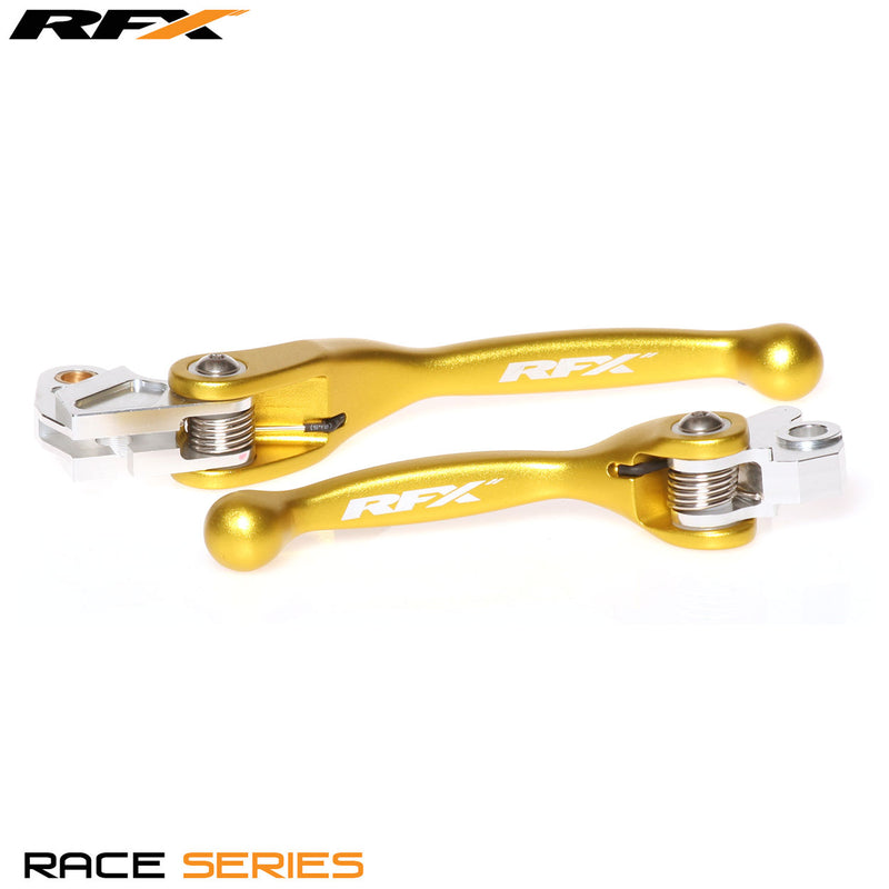 RFX Race Forged Flexible Lever Set (Yellow) Kaw KX65/85/100 00-22 KX125/250 00-08 RMZ250/450 07-22