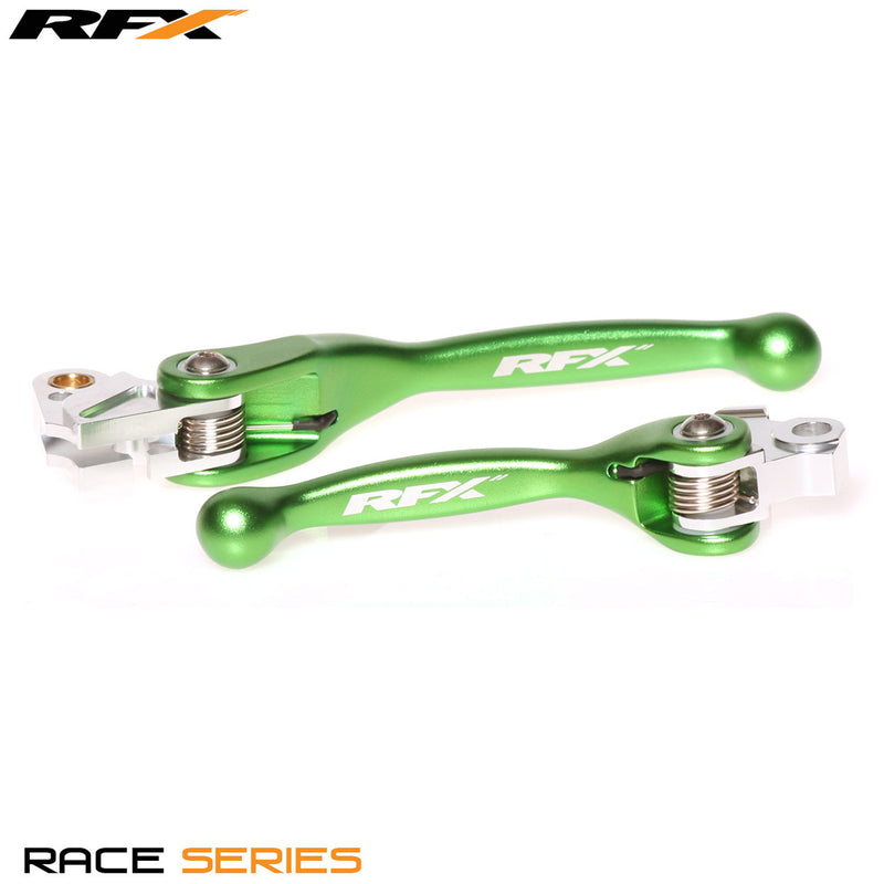 RFX Race Forged Flexible Lever Set (Green) Yam YZ125/250 08-14 YZF250 07-08 YZF450 08 KXF250 13-20