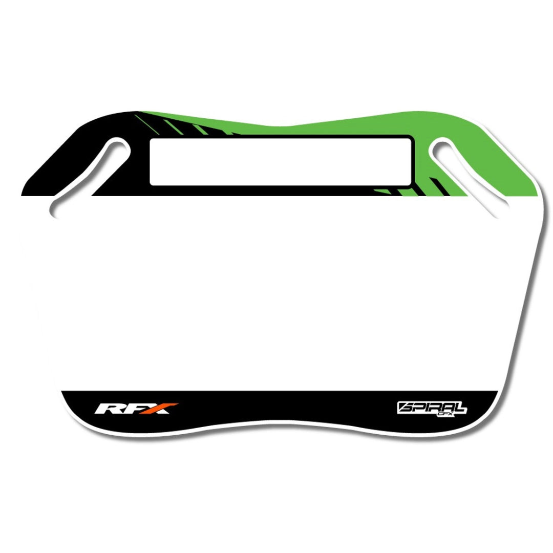RFX Pro Pit board Kawasaki White/Green - Inc Pen