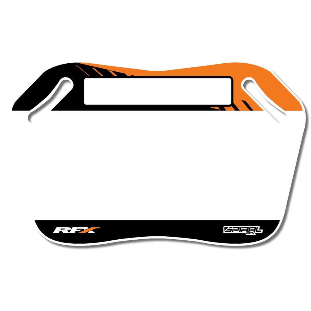 RFX Pro Pit board KTM Orange/White - Inc Pen