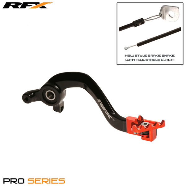 RFX Pro FT Rear Brake Lever Black/Orange KTM SX65 09-22