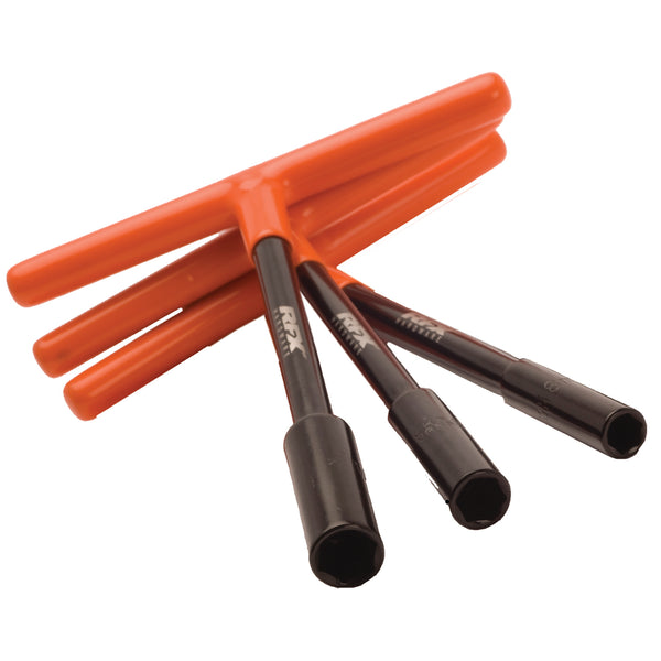 RFX Pro T-Bar Set Black/Orange Standard Reach with Rubber Handle 8mm/10mm/12mm