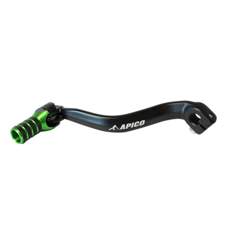 Apico Gear Lever Elite KAWASAKI KX80 81-00, KX85-112 01-23 Black/Green