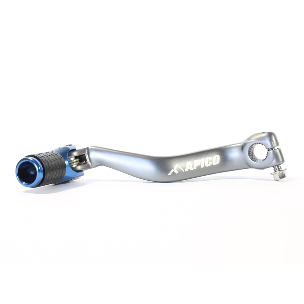 Apico Gear Lever Factory Racing YAMAHA YZ125 96-04, YZ250 89-04, YZ85 02-20 Titanium/Blue
