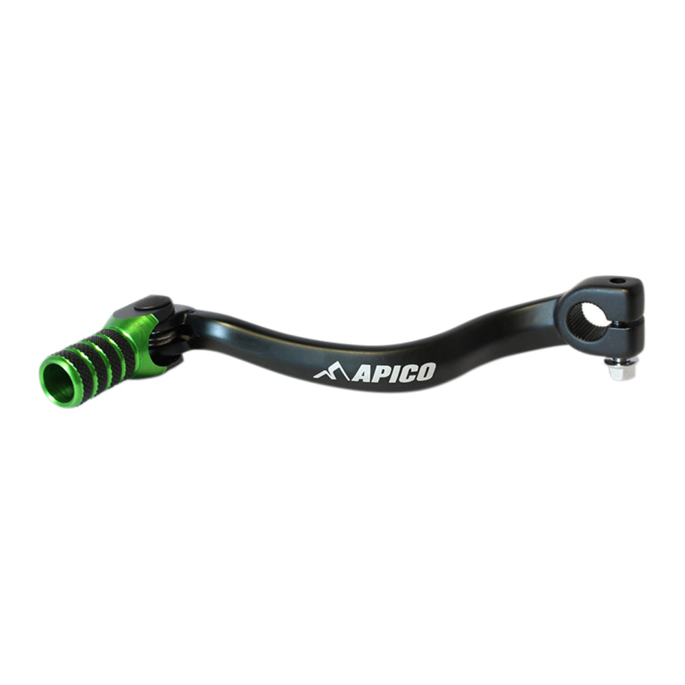 Apico Gear Lever Elite SUZUKI/KAWASAKI RM65 03-05, KX65 00-23 Black/Green