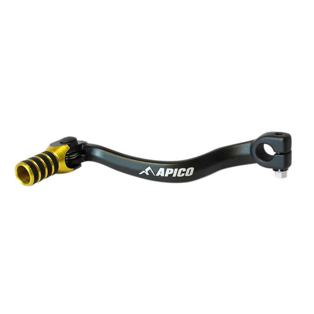 Apico Gear Lever Elite SUZUKI/KAWASAKI RM65 03-05, KX65 00-23 Black/Yellow