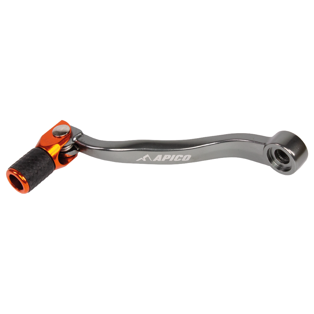Apico Gear Lever Forged KTM/HQV/GAS SX/TC 250-300 17-22, EXC/TPI/TE 250-300 17-23, MC/EC/EX250-300 21-23 Titanium/Orange