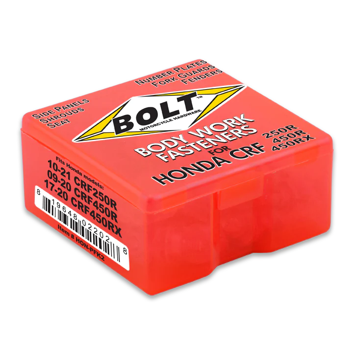 Bolt Plastic Fastener Kit HONDA CRF250R 10-21, CRF450R 09-20, CRF250RX/450RX 17-21
