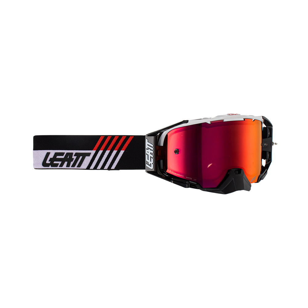 Leatt Velocity 6.5 Iriz Goggle WHITE - Red Lens