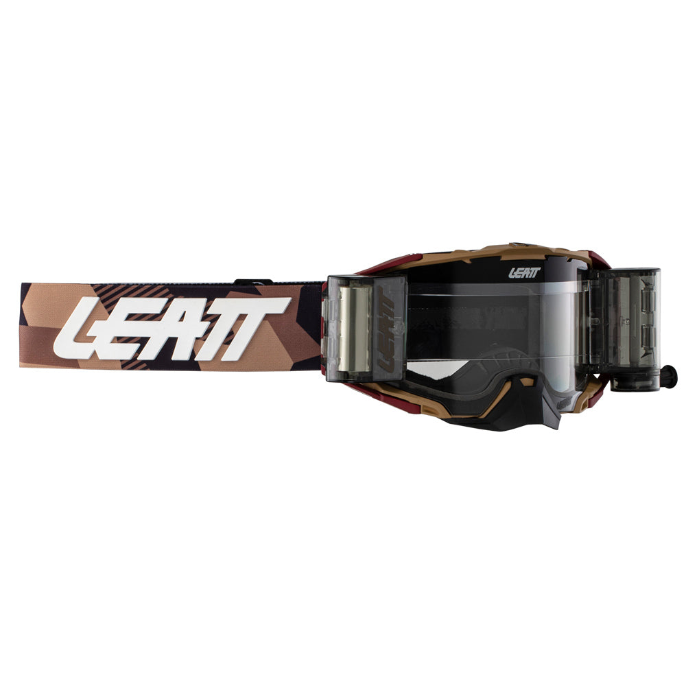 Leatt Velocity 6.5 Roll-Off Goggle Ruby Stone - Clear Lens