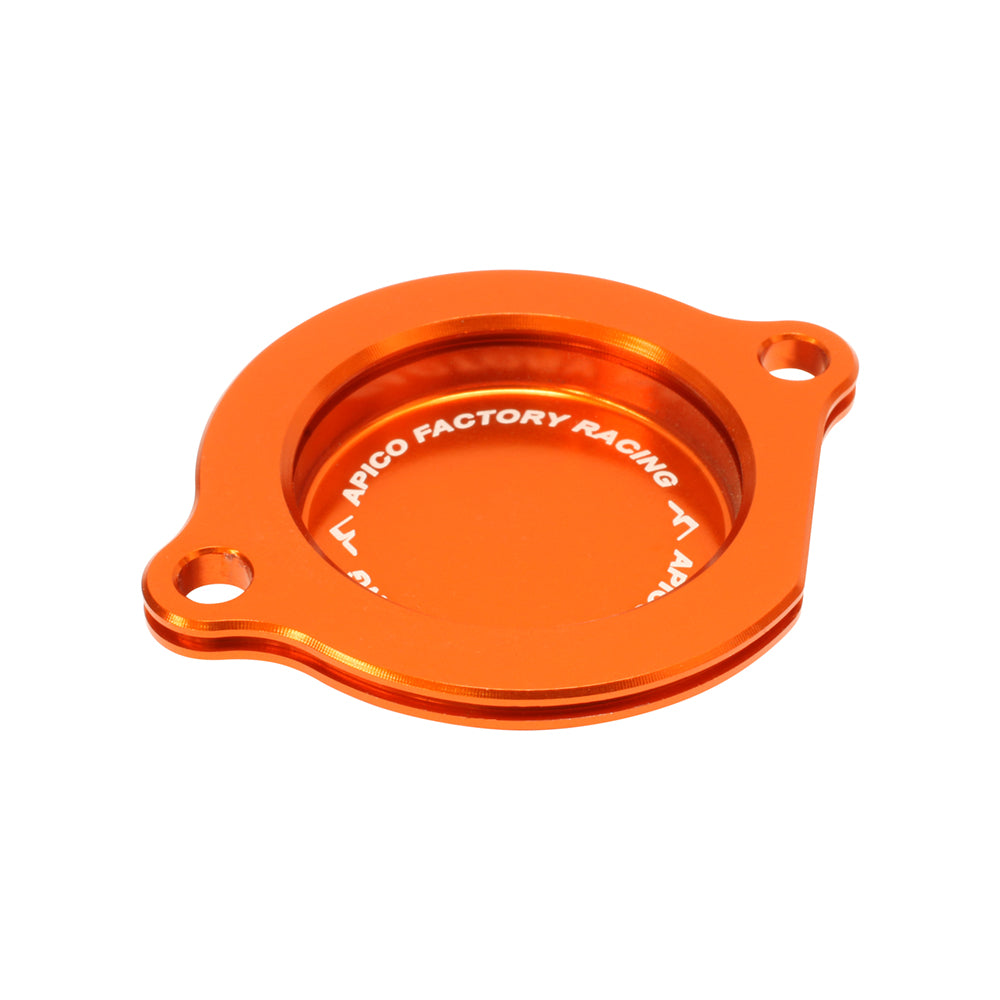 Apico Oil Filter Cover KTM SX-F250 06-12, EXC250/400/450/525 00-07,EXC-F250 07-13 Orange