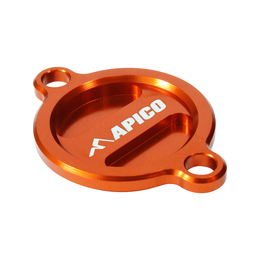 Apico Oil Filter Cover KTM/HUSKY/GAS SX-F250 13-23, SX-F350 11-23, SX-F450 16-23, EXC-F250 14-23 Orange