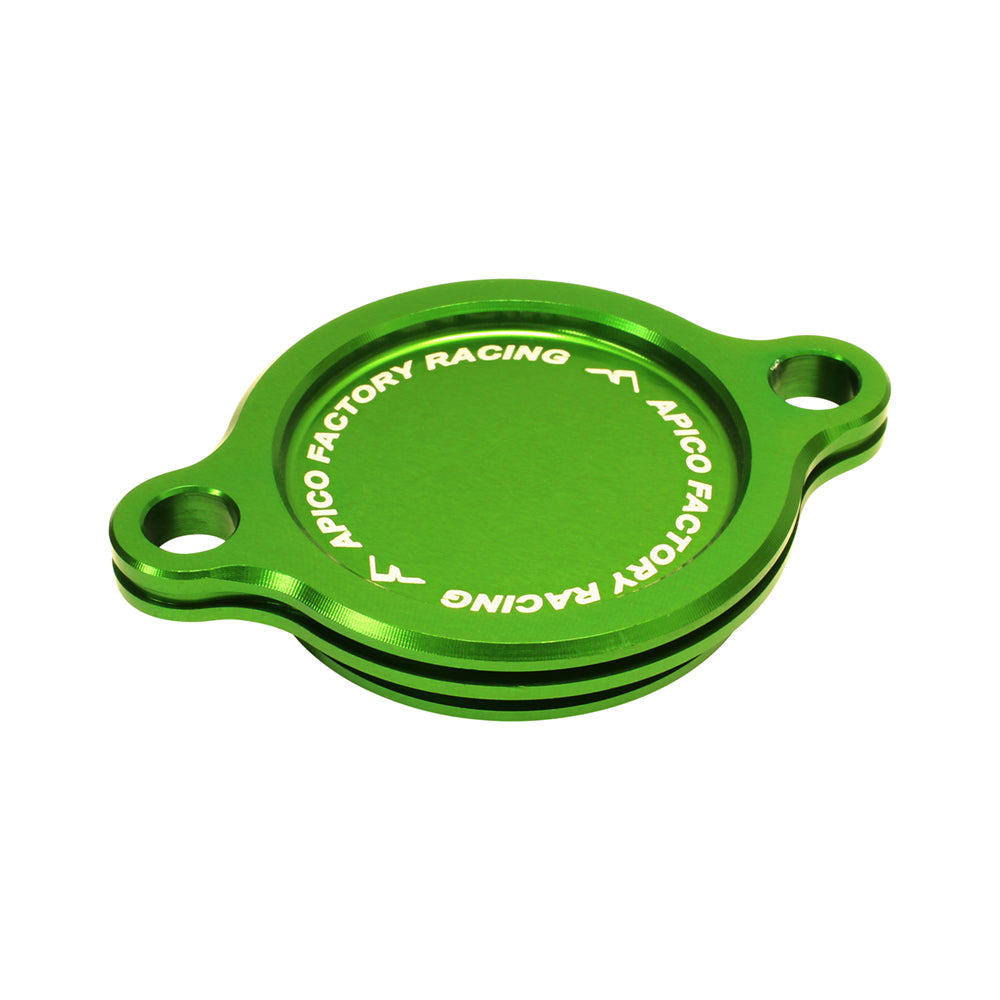 Apico Oil Filter Cover KAWASAKI/SUZUKI KX250F 05-23, KX250XC 21-23, RM-Z250 05-06 Green