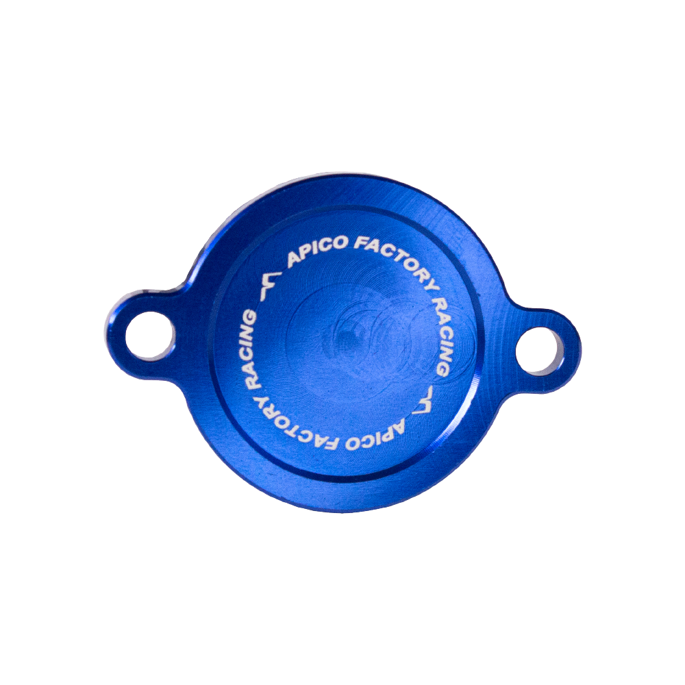 Apico Oil Filter Cover KAWASAKI KX450F 16-18 Blue