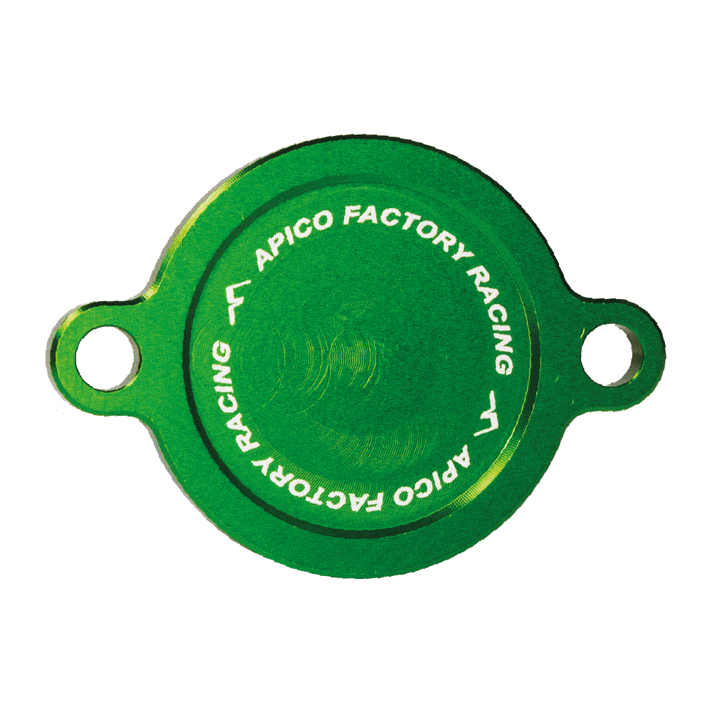 Apico Oil Filter Cover KAWASAKI KX450F 16-18 Green