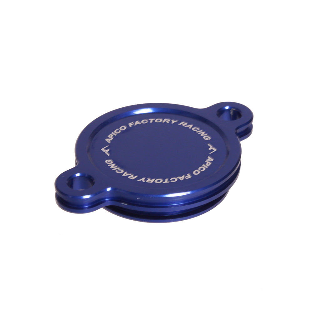 Apico Oil Filter Cover KAWASAKI KX450F 19-23, KX450XC 21-23 Blue