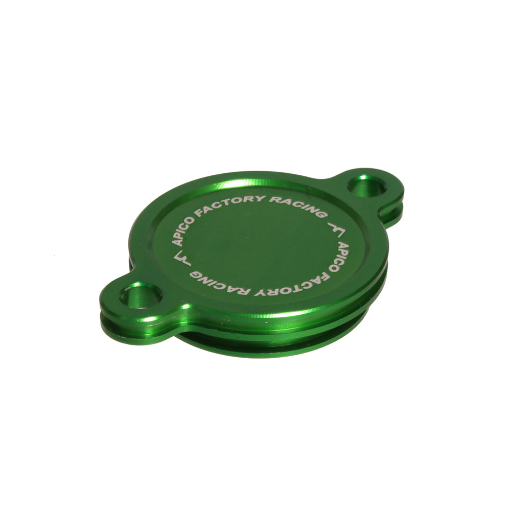 Apico Oil Filter Cover KAWASAKI KX450F 19-23, KX450XC 21-23 Green