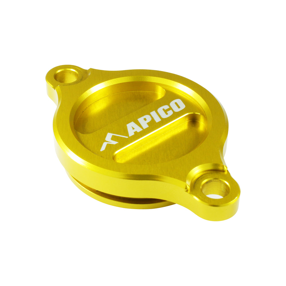 Apico Oil Filter Cover SUZUKI RM-Z250 07-22, RM-Z450 05-22 Yellow