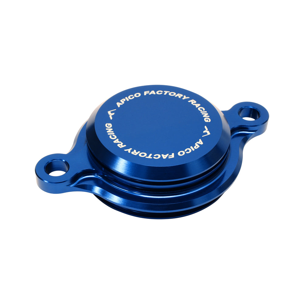 Apico Oil Filter Cover YAMAHA YZ250F 14-23, YZ450F 10-22, YZ250FX/WR250F 15-23, YZ450FX/WR450F 16-23 Blue