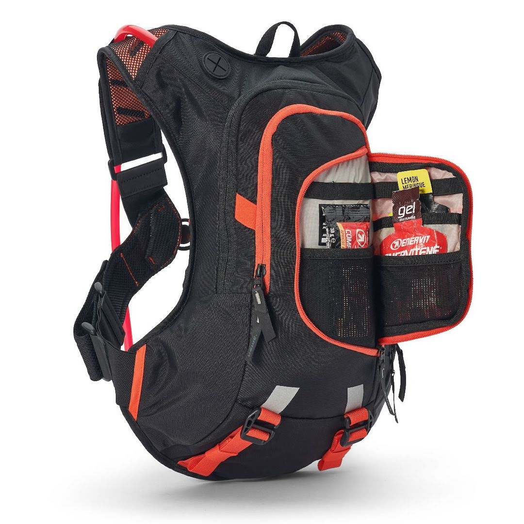 USWE RAW 8 Hydration Backpack Black Orange – With 3 Litre Bladder