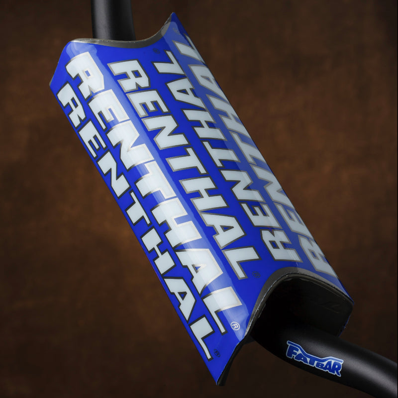Blue Renthal Logo Renthal Team Fat Bar Pad Blue