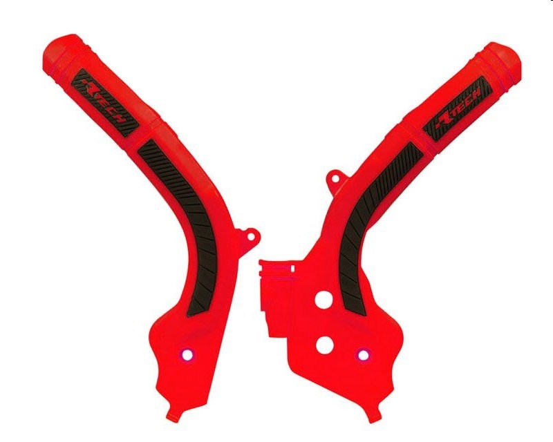Rtech Frame Protectors  (Red/Black) Gas Gas MC125/250/450 2021