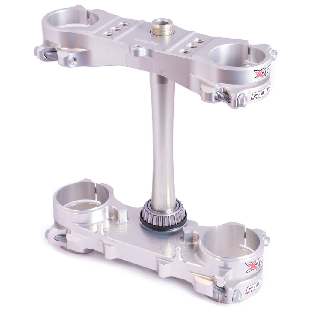 Xtrig Rocs Tech Triple Clamps Silver Suzuki RMZ250 16-18 RMZ450 13-17 (OS 21.5mm)