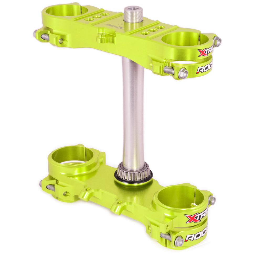 Xtrig Rocs Tech Triple Clamps Neon Yellow Suzuki RMZ250 16-18 RMZ450 13-17 (OS 21.5mm)