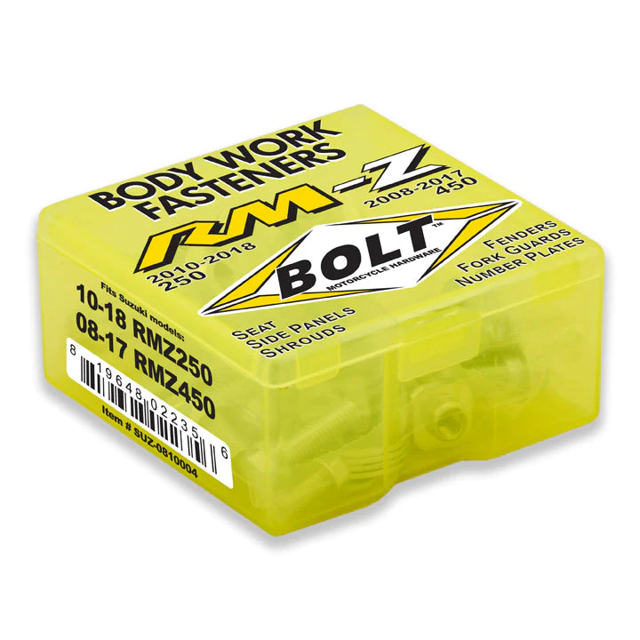 Bolt Plastic Fastener Kit SUZUKI RM-Z250 10-18, RM-Z450 08-17