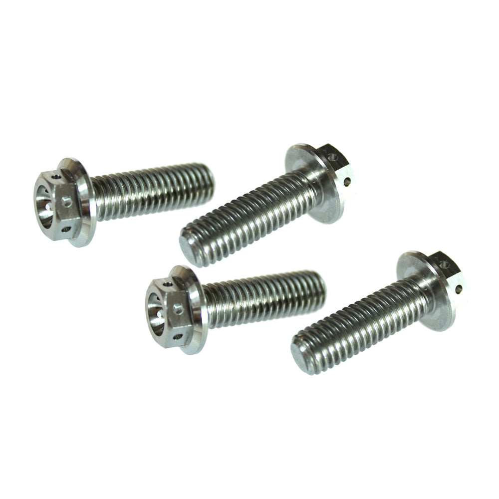 Apico Titanium Hex Head Flange Bolt M8X40 10mm Socket 4pk