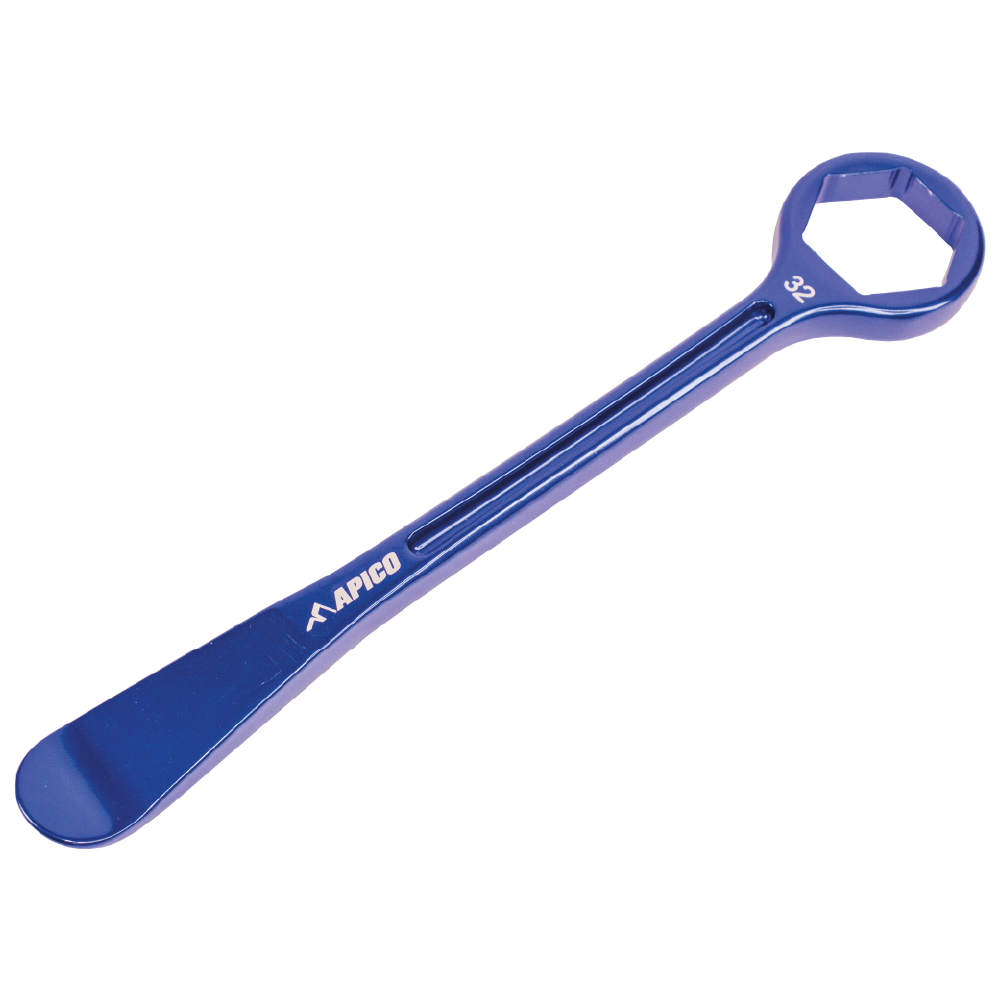 Apico Tyre Lever & Axle Wrench Combination Tool CNC Alloy 32mm Blue