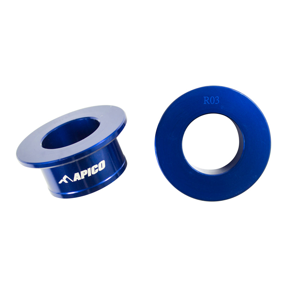 Apico Wheel Spacer Rear YAM YZ125-250 03-23, YZ250F/450F 03-08, WR250F/450F 06-23, YZ250FX/450FX 15-23 Blue