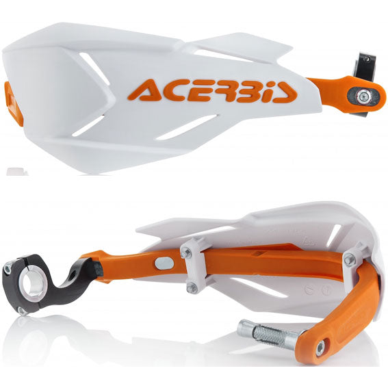 Acerbis X-Factory Handguards Complete with fitting kit White/Orange