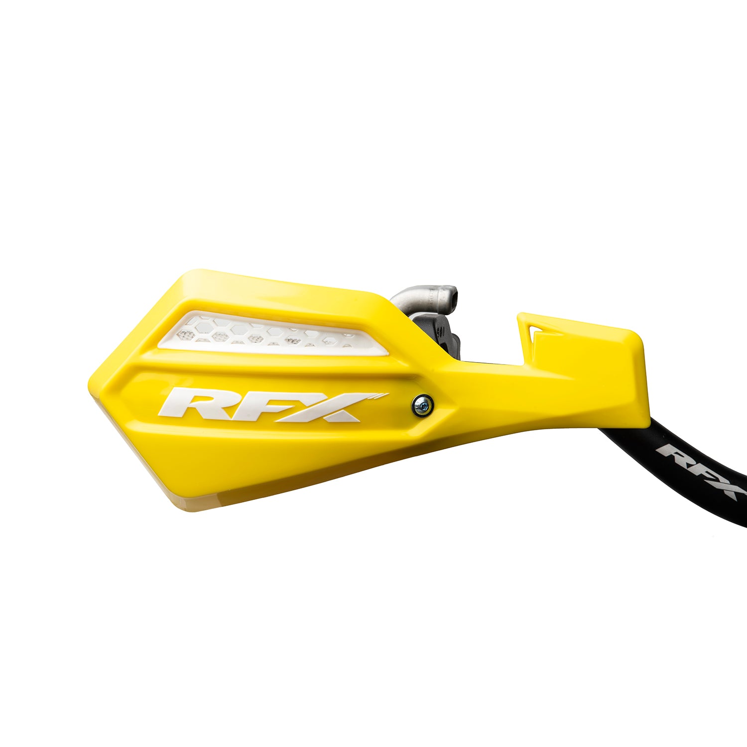 RFX 1 Series Handguards Yellow/White Inc Fitting Kit