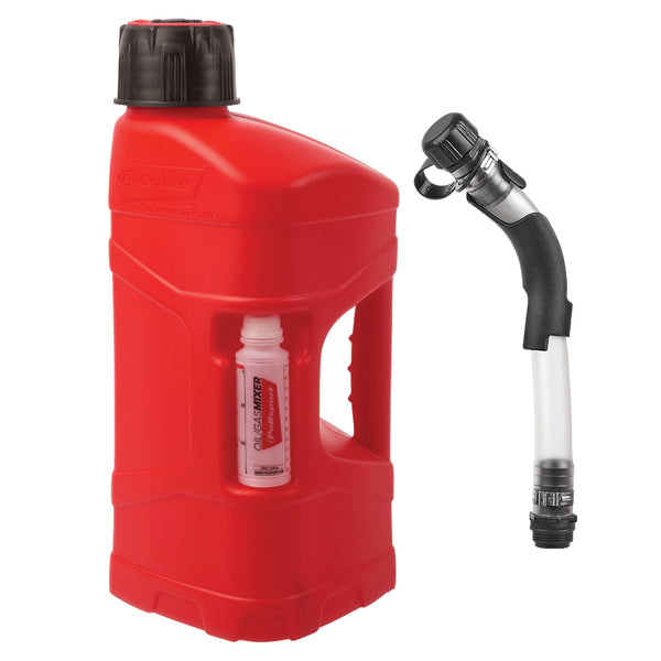 Polisport Pro-Octane Fuel Can + Fill Hose 10L (100ML OIL MIXER)