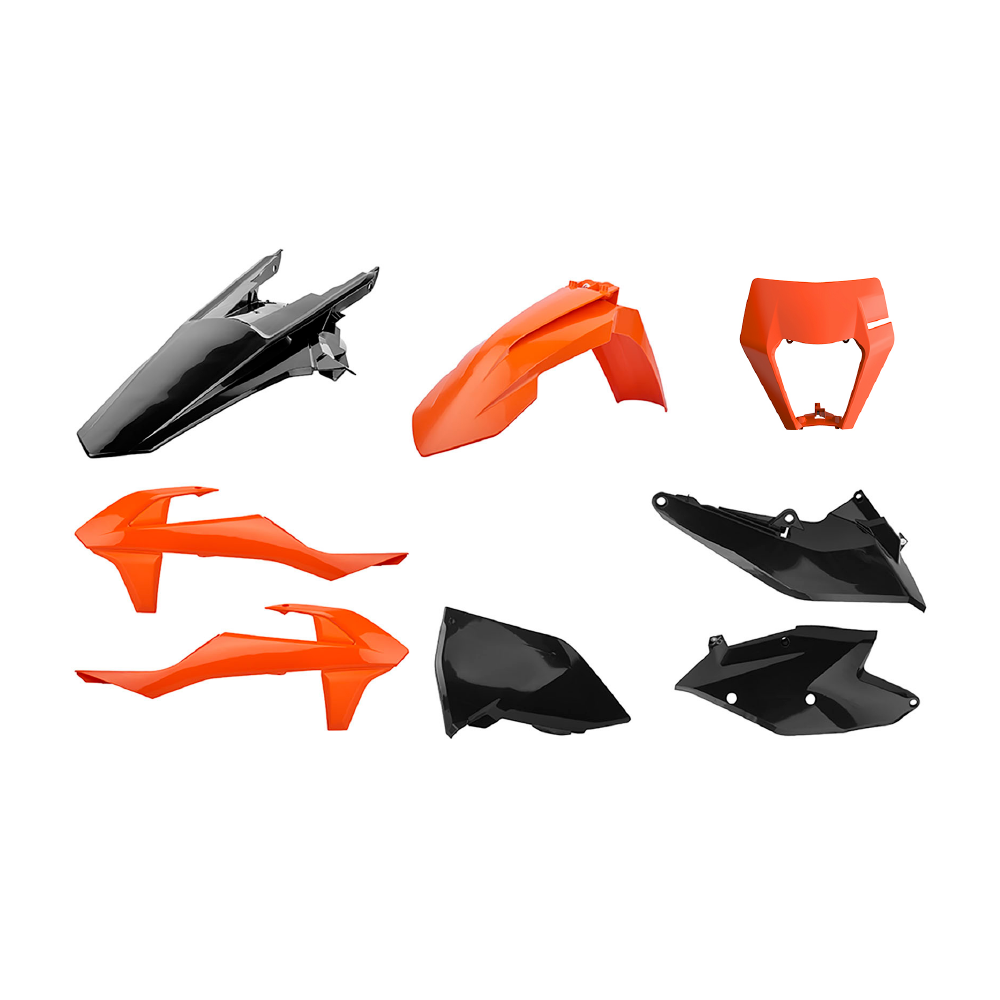 Polisport Plastic Kit Enduro KTM EXC/EXC-F 17-19 Orange/Black