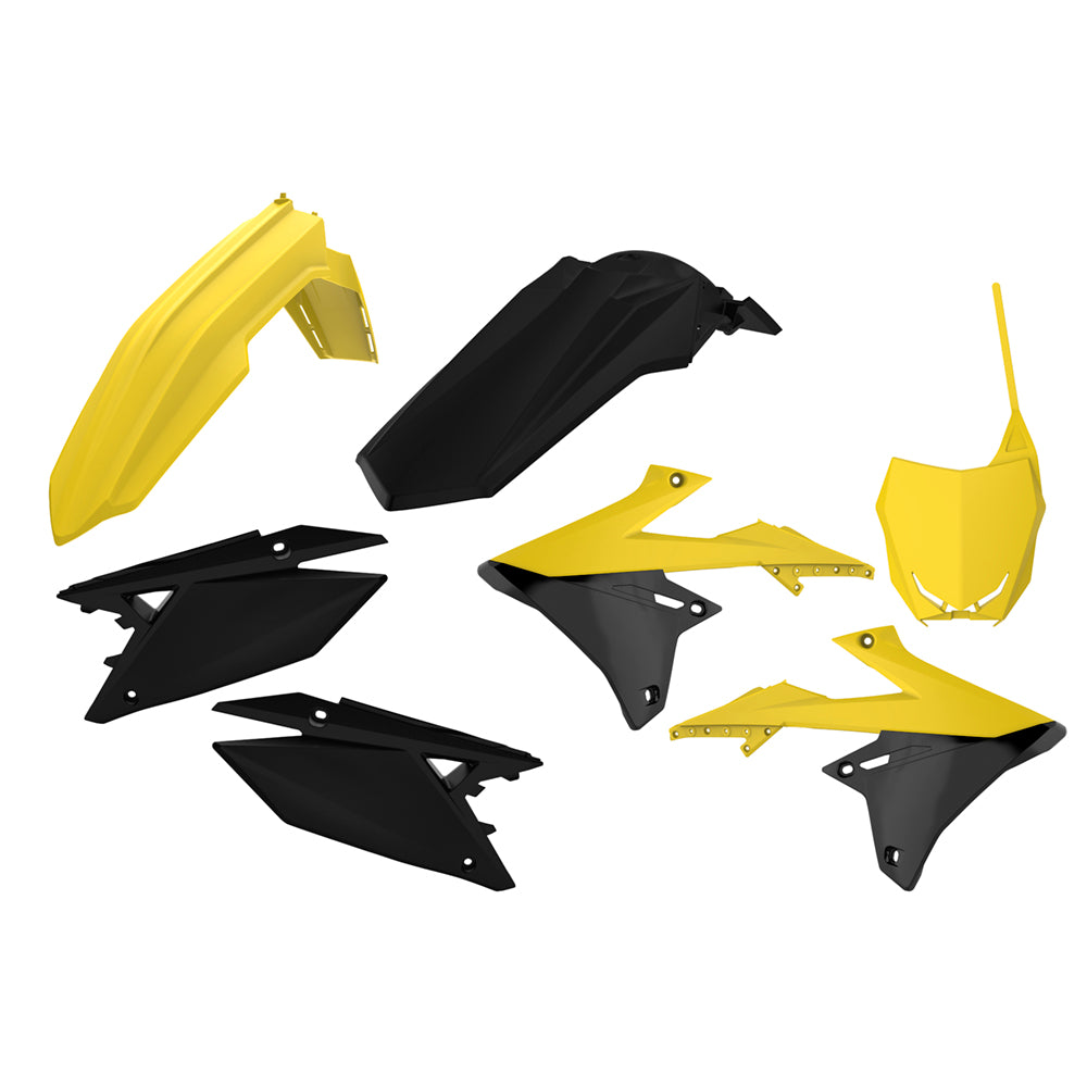 Polisport Plastic Kit SUZUKI RM-Z250 19-23, RM-Z450 18-23 Yellow/Black
