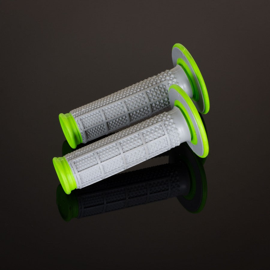 Renthal Grips MX Dual Compound Tapered Half Waffle Green